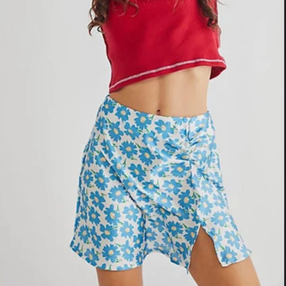 Free People Silk Skirt